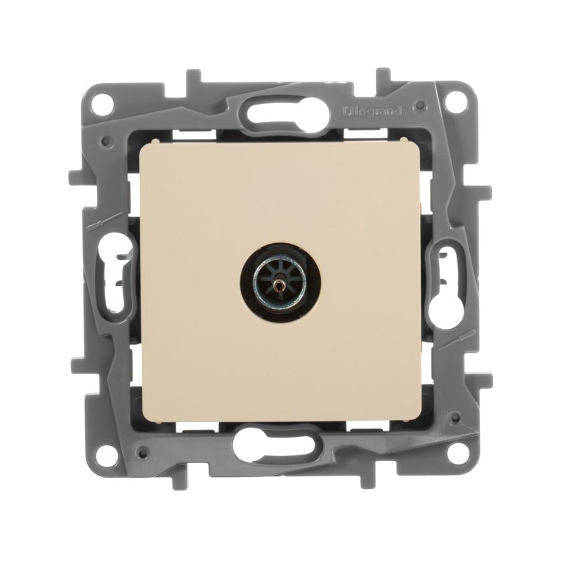  Розетка телевизионная TV СП Etika 2дБ 0-2400МГц с топологией "звезда" механизм сл. кость IEK 672351 фото в каталоге от BTSprom.by