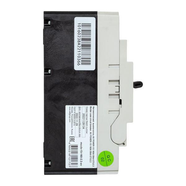  Выключатель автоматический 3п 160А 50кА AV POWER-1/3 ETU2.2 AVERES EKF mccb-13-160-2.2-av фото в каталоге от BTSprom.by
