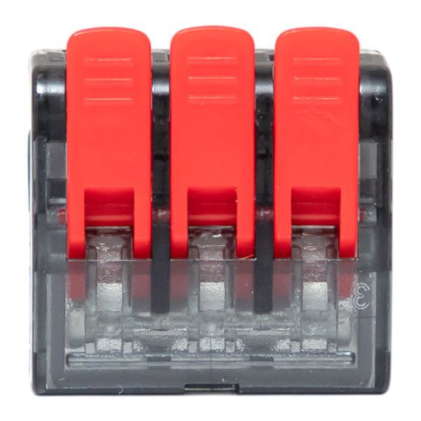  Клемма строительно-монтажная СМК 221-613 3-проводная 0.5-4.0(6)кв.мм с рычагом (уп.40шт) PROxima EKF plc-smk-221-613 фото в каталоге от BTSprom.by