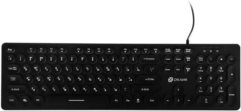 клавиатура 420mrl черн. usb slim multimedia led 420mrl оклик 1091226 от BTSprom.by