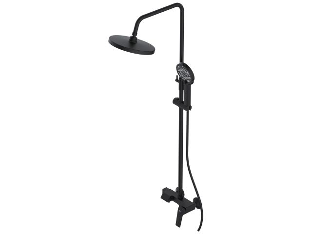 душевая система (lt) d35, серия win (black) av engineering (короткий излив, длина 114 мм, лейка и шланг в комплекте, монолитный) avwin16-bl165-135 от BTSprom.by