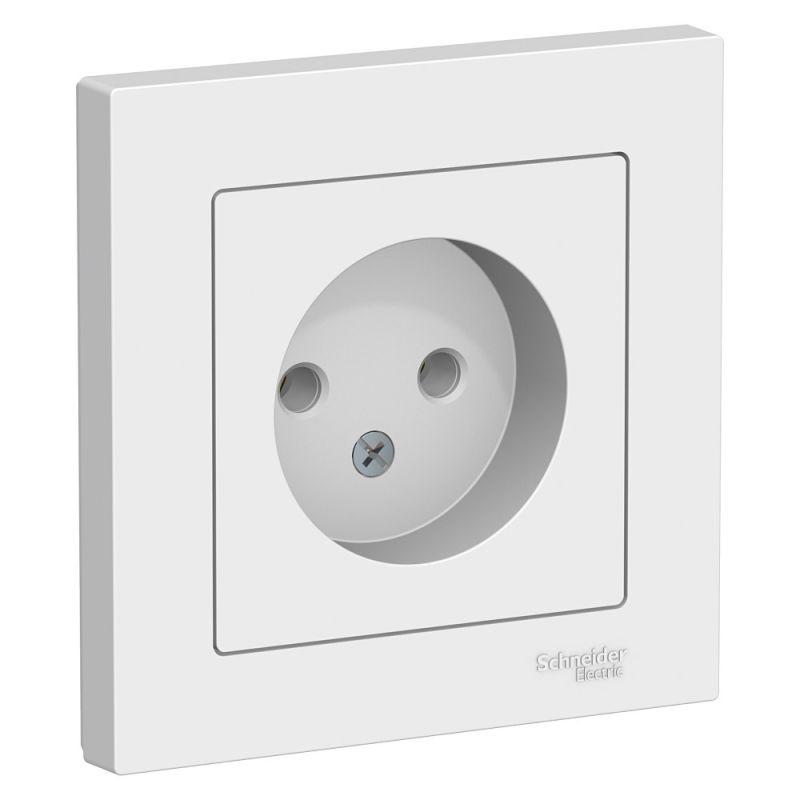 розетка 1-м сп atlasdesign 16а ip20 без заземл. в сборе бел. se atn000140 от BTSprom.by