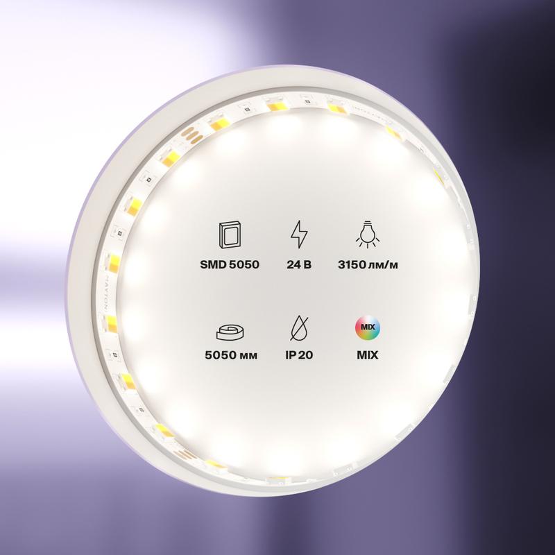 лента светодиодная 24в 5050 14.4вт/м mix ip20 (уп.5м) maytoni 20043 от BTSprom.by