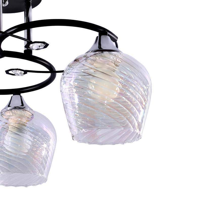  Светильник 11293-2/3 (Плафон 8310) НПБ 01-3х60-207 Е27 ИУ черн. хром Элетех 1005404878 фото в каталоге от BTSprom.by