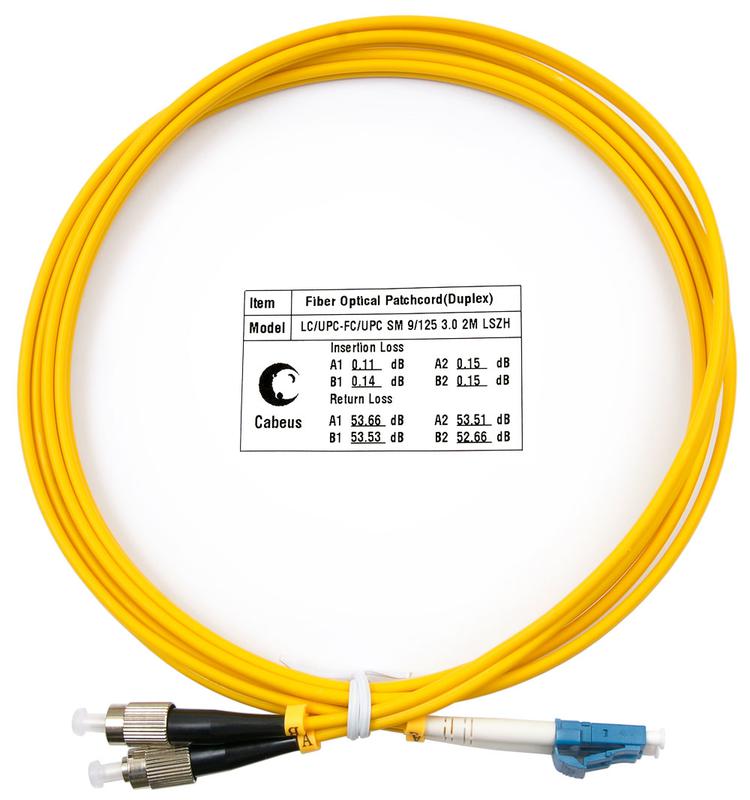 шнур оптический fop(d)-9-lc-fc-2м duplex lc-fc 9/125см 2м lszh cabeus 7333c от BTSprom.by