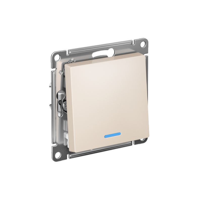 выключатель 1-кл. сп atlasdesign 10а ip20 (сх. 1а) 10ax с подсветкой механизм беж. se atn000213 от BTSprom.by