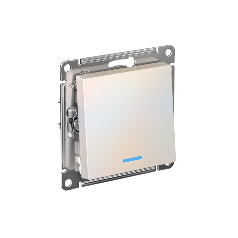 переключатель проходной 1-кл. сп atlasdesign 10а ip20 (сх. 6а) 10ax с подсветкой механизм жемчуж. se atn000463 от BTSprom.by