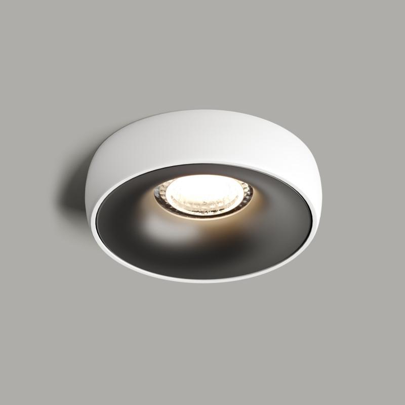 светильник встраиваемый ip20 50вт gu10 бел./черн. алюм. denkirs dk2045-wb от BTSprom.by