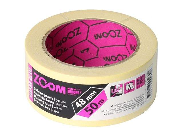 лента малярная 48ммх50м zoom super glue, желтая (желтая) 02-5-1-504 от BTSprom.by