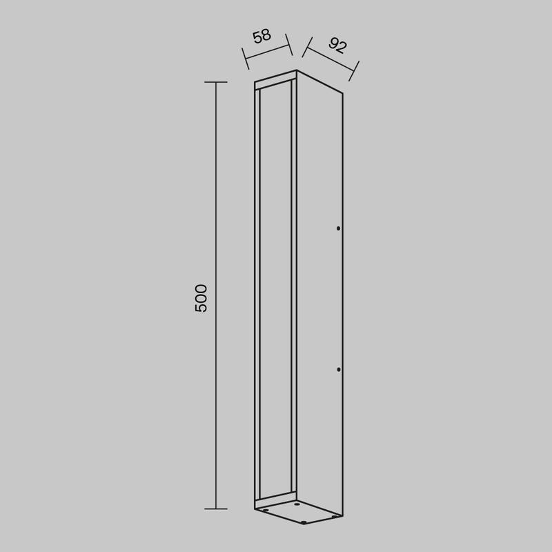  Светильник Corte 20Вт 3000К IP65 бра настен. Maytoni O571WL-L20B3K фото в каталоге от BTSprom.by