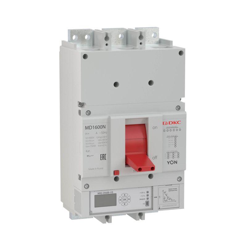 выключатель автоматический md1250n-mr2 3p 1250а 50ka ir 0.4…1xin isd 1.5…10xin yon md1250n-mr2 от BTSprom.by