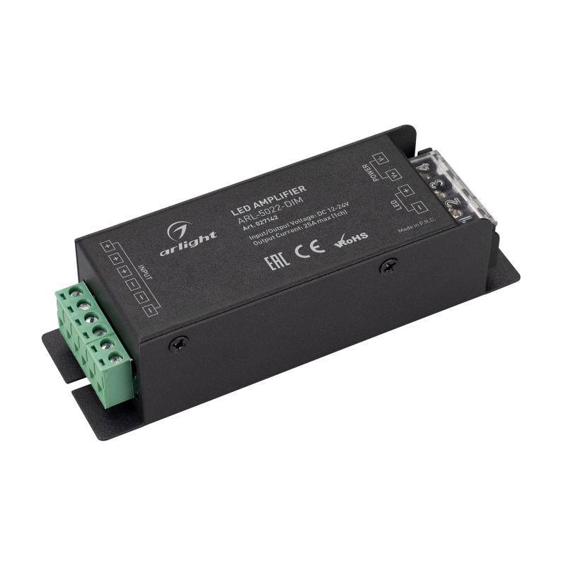 усилитель arl-5022-dim 1х25а 300-600вт ip20 12-24в метал. arlight 027142 от BTSprom.by