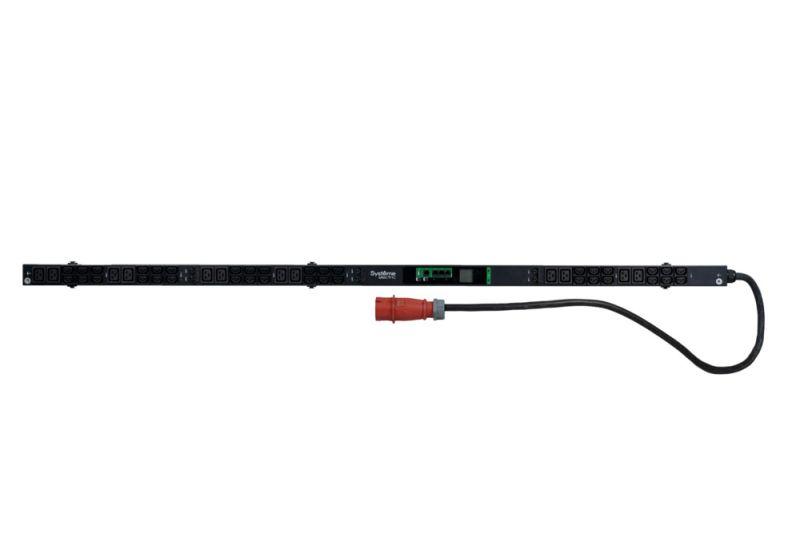  Блок распределения питания Uniprom с мониторингом 0U 400В 3ф 32А 36хC13 12хC19 3м кабель IEC309 SE UP8886 фото в каталоге от BTSprom.by