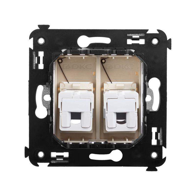  Розетка телефонная 2-м СП Avanti "Ванильная дымка" RJ12 DKC 4405314 фото в каталоге от BTSprom.by