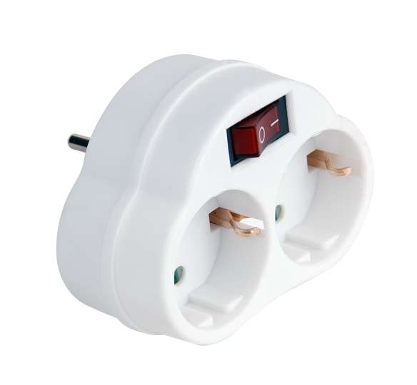разветвитель с заземл. 16а 3.5квт ad-2gs защ. шторки с выкл. jazzway 5004788 от BTSprom.by