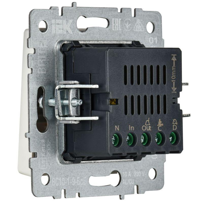  Кнопка звонка BRITE 10А ВС10-1-9-БрБ для отелей с индик. механизм бел. IEK BR-V14-2-10-K01 фото в каталоге от BTSprom.by