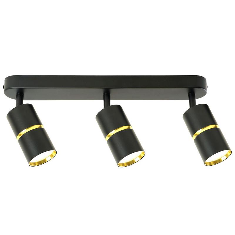 светильник настенно-потолочный под лампу gu10 черн. зол. feron 48645 от BTSprom.by