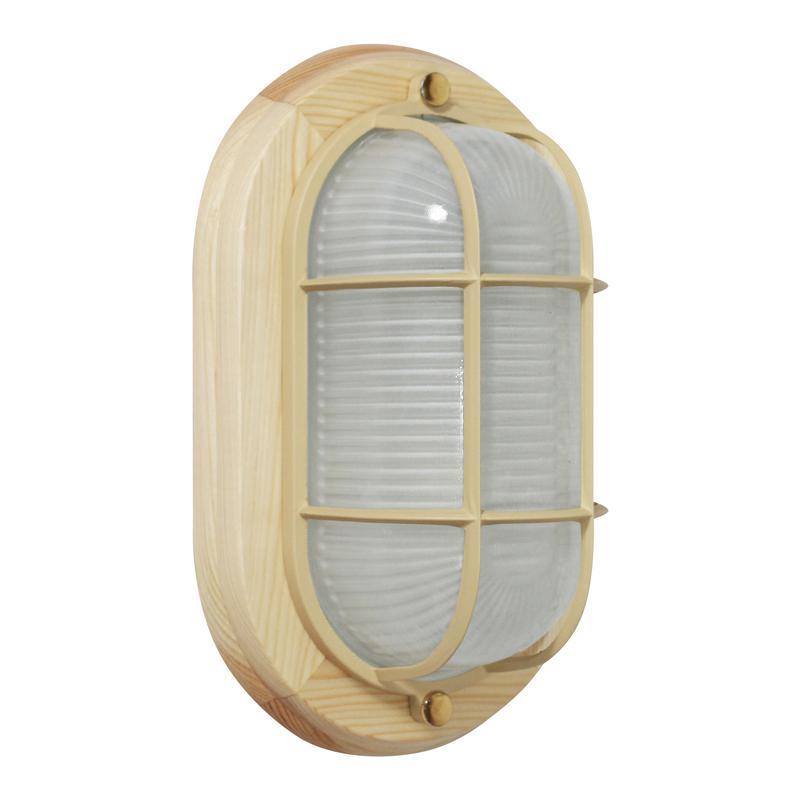  Светильник НПП 03-60-022 "Самарканд" 1402 60Вт E27 IP65 овал малый матов./корпус с решеткой дерево сосна (инд. упак.) Элетех 1005500985 фото в каталоге от BTSprom.by