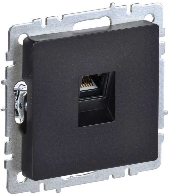 розетка компьютерная сп rj45 кат.5e brite рк10-брч механизм черн. iek br-k10-1-k02 от BTSprom.by