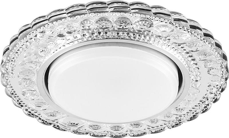 светильник встраиваемый со светодиодной подсветкой 20ledх2835 smd 4000к 15вт gx53 без лампы прозрачн. хром cd4024 с драйвером в комплекте feron 29538 от BTSprom.by