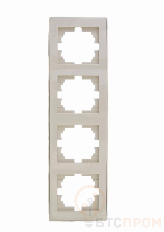 Рамка 4-м Rain вертикал. с боковой вставкой крем. LEZARD 703-0303-154 фото в каталоге от BTSprom.by  Рамка 4-м Rain вертикал. с боковой вставкой крем. LEZARD 703-0303-154 фото в каталоге от BTSprom.by