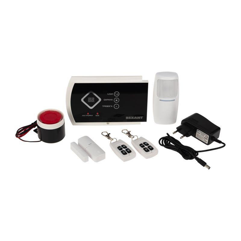  Комплект беспроводной GSM-сигнализации GS-115 с дополнительными датчиками Rexant 46-0111 фото в каталоге от BTSprom.by
