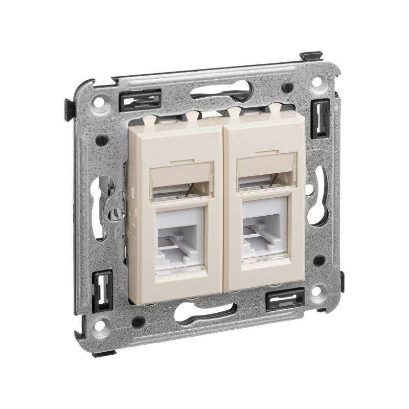  Розетка телефонная 2-м СП Avanti "Ванильная дымка" RJ12 DKC 4405314 фото в каталоге от BTSprom.by