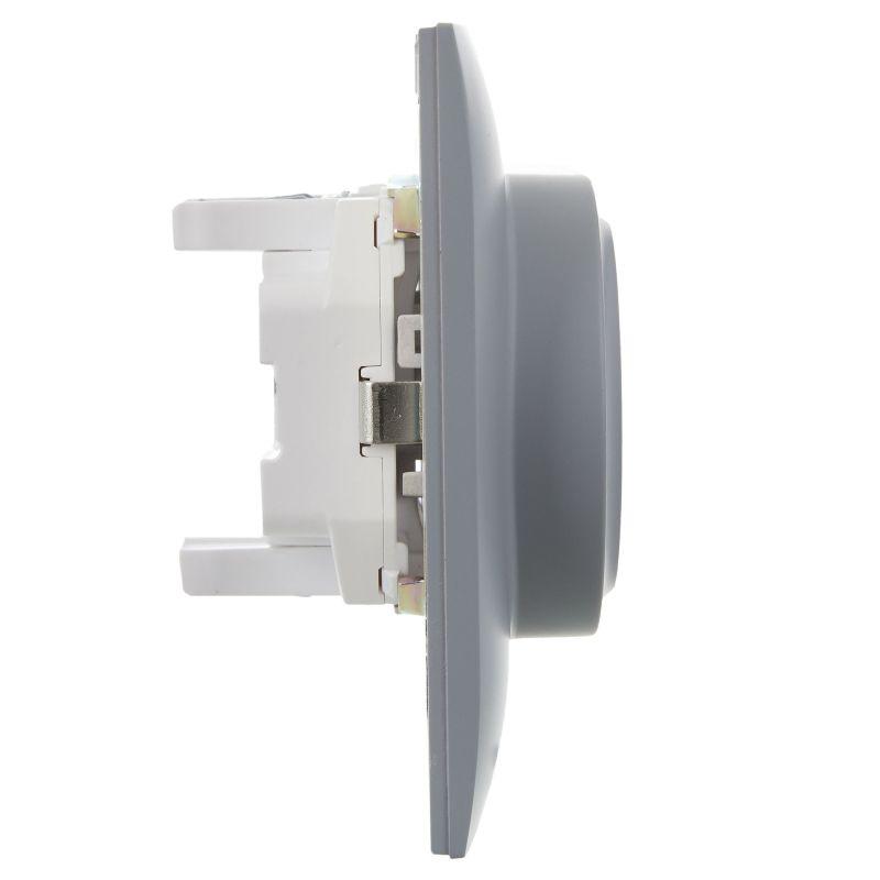  Розетка 2-м SKANDY 16А с заземл. без защ. шторок в сборе SK-R08Gr сер. IEK SK-R21-16-K03-F фото в каталоге от BTSprom.by