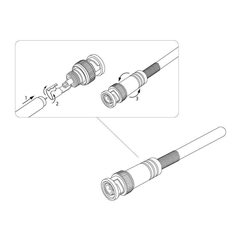  Разъем-штекер BNC под пайку с пружиной (универс.) металл (уп.50шт) PROCONNECT 05-3075-4 фото в каталоге от BTSprom.by