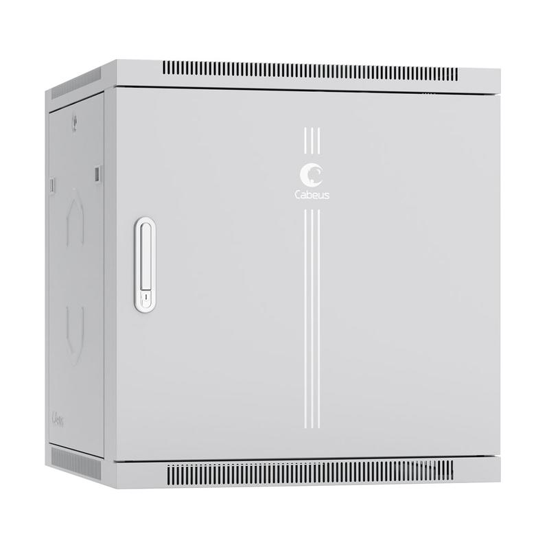 шкаф телекоммуникационный настенный sh-05f-12u60/35m 19дюйм 12u 600х350х635мм дверь метал. сер. (ral 7035) cabeus 7123c от BTSprom.by