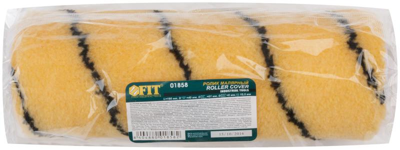 Ролик полиакриловый с черной полоской диам. 40/61мм ворс 10.4мм 180мм беж. FIT 01858 фото в каталоге от BTSprom.by