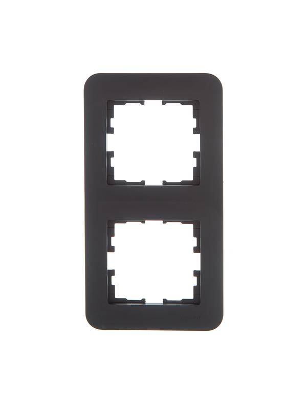 рамка 2-м asti вертикал. черн. бархат lezard 7081-4200-152 от BTSprom.by