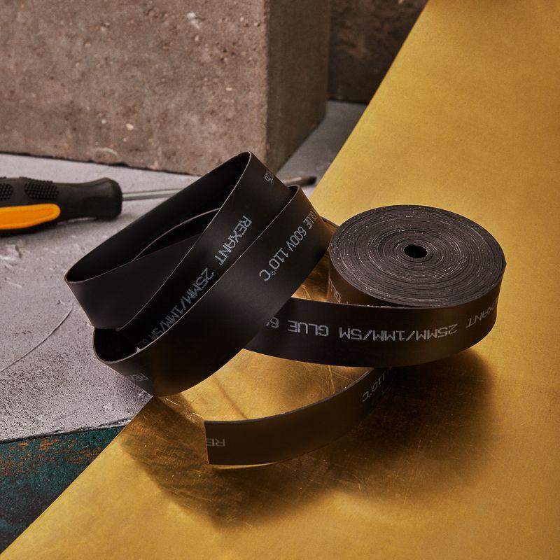  Лента термоусаживаемая ТЛ-1.0 25мм 5м с клеевым слоем черн. Rexant 48-9026 фото в каталоге от BTSprom.by