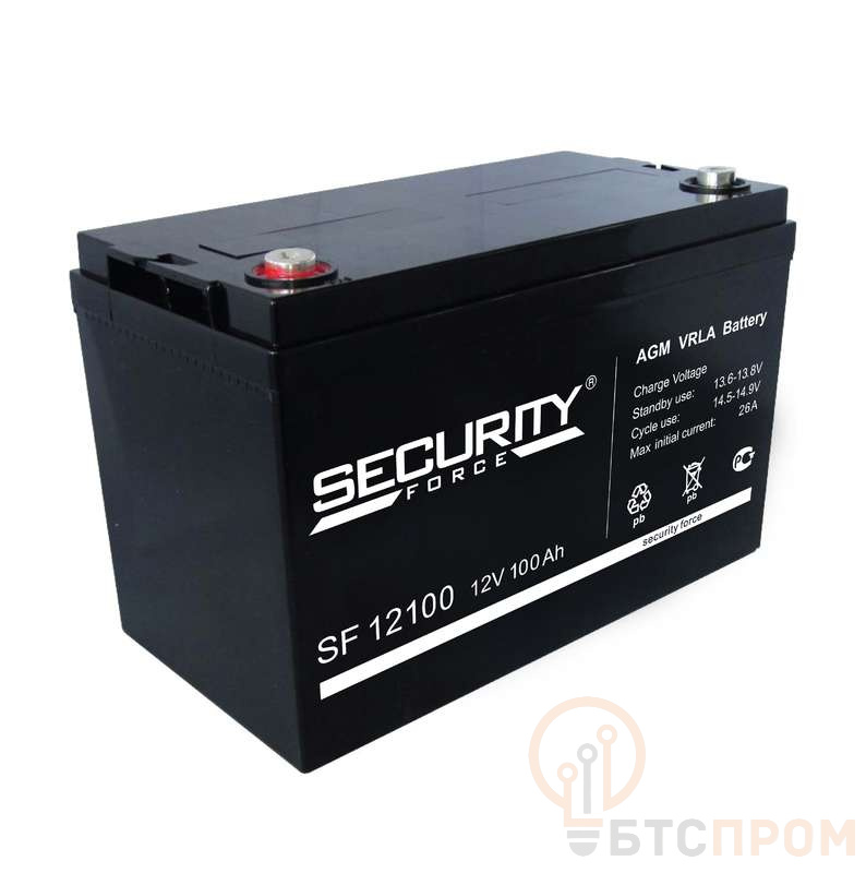  Аккумулятор ОПС 12В 100А.ч Security Force SF 12100 фото в каталоге от BTSprom.by