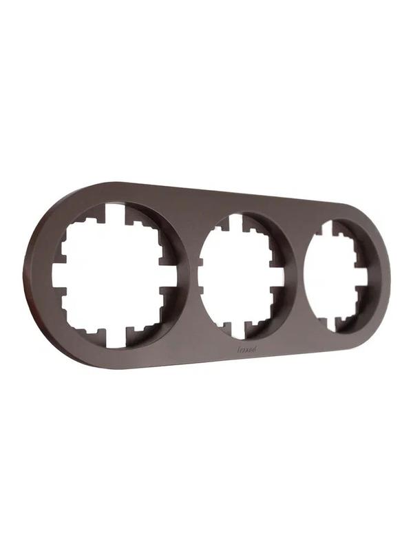  Рамка 3-м OSEN горизонт. круглая шоколад LEZARD 744-7300-148 фото в каталоге от BTSprom.by
