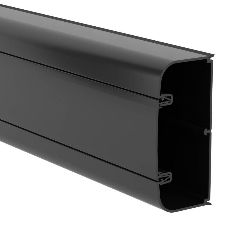 кабель-канал 110х50 l2000 пластик с фрон. крыш. черн. dkc 01050a от BTSprom.by