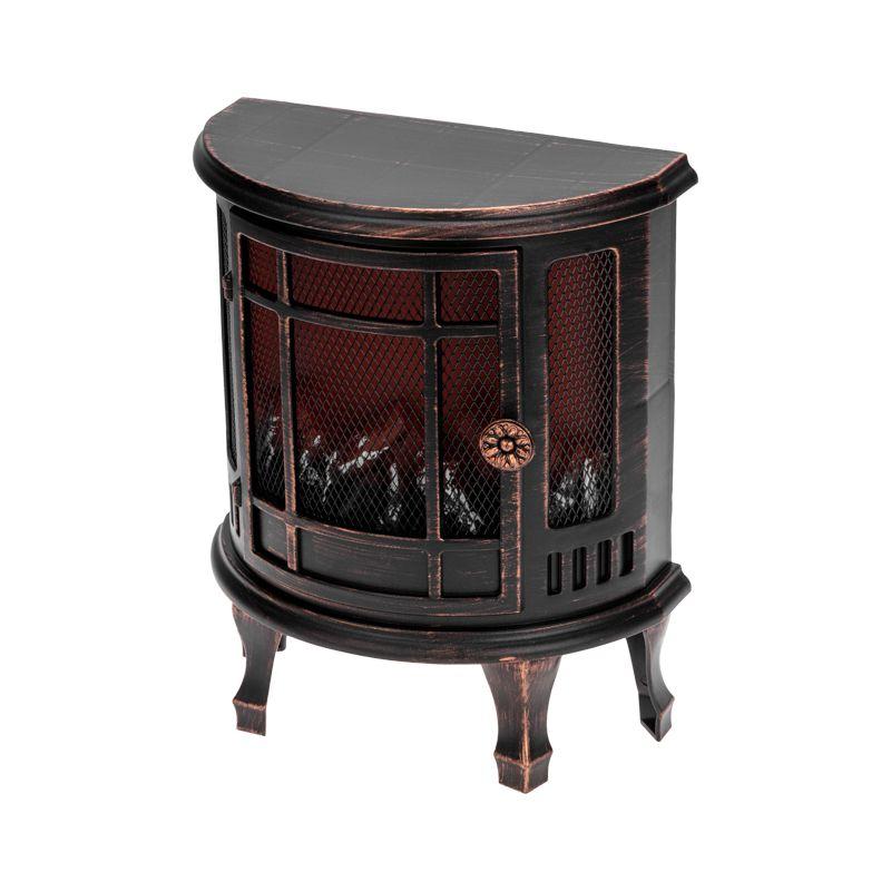 камин светодиодный "винтаж мини" 24.8х12.7х30см эффект живого огня usb и элементы питания 3хc (не в компл.) бронз. neon-night 511-023 от BTSprom.by