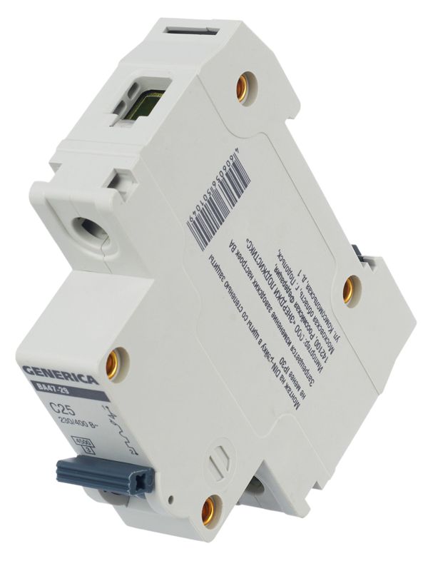  Выключатель автоматический модульный 1п C 25А 4.5кА ВА47-29 GENERICA MVA25-1-025-C фото в каталоге от BTSprom.by