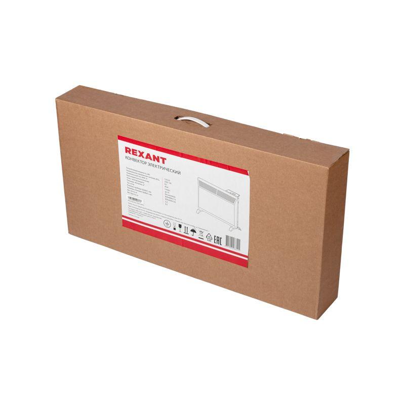  Конвектор электрический 2кВт с электронным термостатом Х-образ. нагревательный элемент ножки+крепление на стену Rexant 60-0082 фото в каталоге от BTSprom.by
