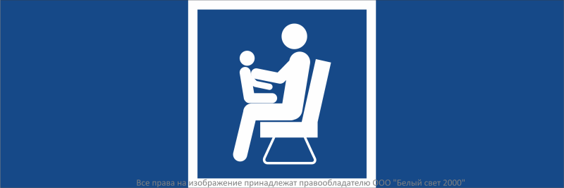 знак безопасности npu-3413.d03 "места для инвалидов; пожилых людей; людей с детьми" белый свет a19957 от BTSprom.by