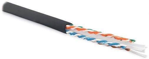 кабель витая пара u/utp кат.6 4 пары 23 awg ож solid с разделит. внешн. lszh нг(с)-hf uutp4-c6-s23-out-lszh-bk-500 (500м) черн. hyperline 227933 от BTSprom.by
