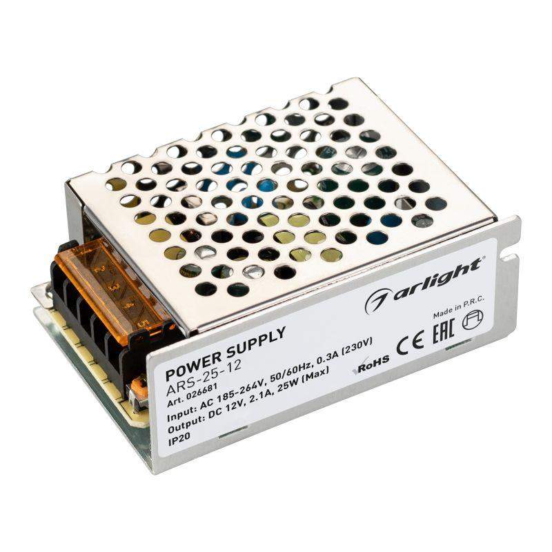 блок питания ars-25-12 12в 2.1а 25вт ip20 сетка 2 года arlight 026681 от BTSprom.by