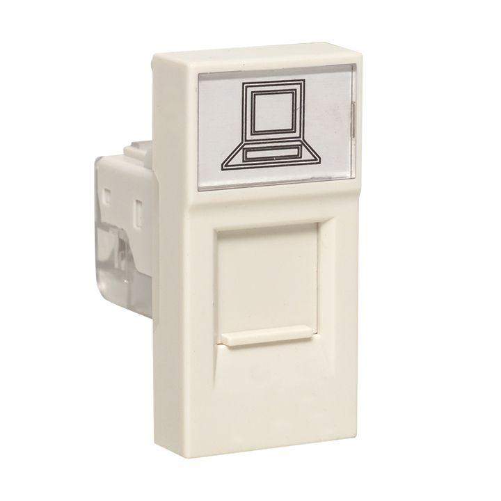 розетка компьютерная 1мод. rj45 кат.5e ekf e1mk015e-135-10 от BTSprom.by