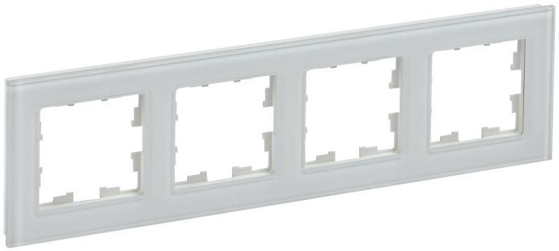 рамка 4-м brite ру-4-2-брб стекло бел. iek br-m42-g-k01 от BTSprom.by