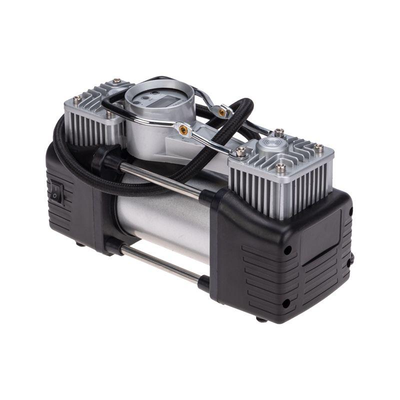  Компрессор автомобильный усиленный двухпоршневой с цифровым манометром и функцией автостоп (60л/мин 10 АТМ) Rexant 80-0522 фото в каталоге от BTSprom.by