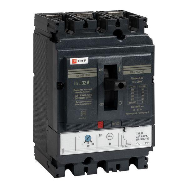 выключатель автоматический 3п 100/32а 36ка ва-99c compact ns proxima ekf mccb99c-100-32 от BTSprom.by