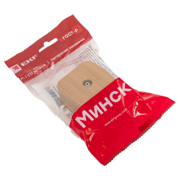  Розетка телевизионная TV 1-м ОП Минск 5-862МГц 75Ом свет. дерево EKF EGA00-027-30 фото в каталоге от BTSprom.by