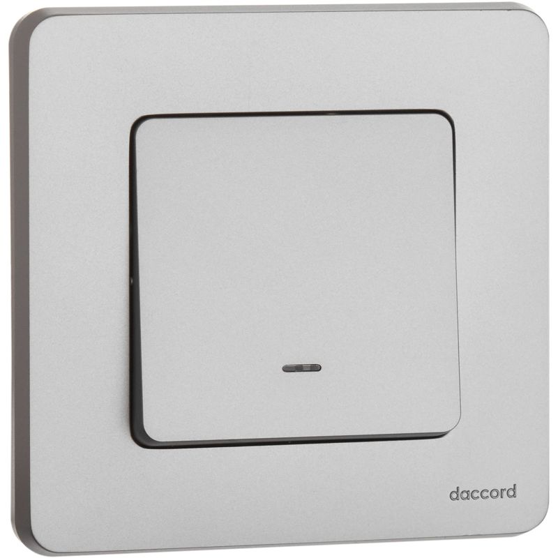  Выключатель 1-кл. Inspiria 10А IP20 250В 10AX с подсветкой/индикацией механизм алюм. IEK 673612 фото в каталоге от BTSprom.by