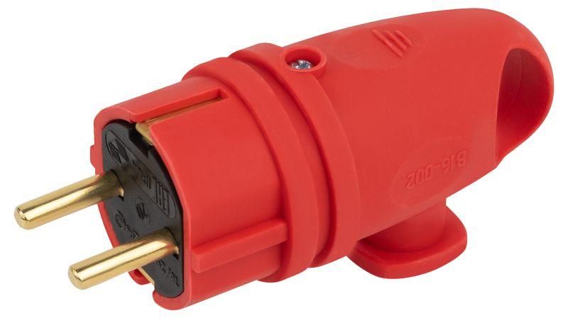 вилка vx11-r-ip44 16а ip44 с кольцом угловая с заземл. каучук красн. эра б0055417 от BTSprom.by