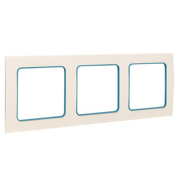  Рамка 3-м Стокгольм бел. с линией цвета син. PROxima EKF EAM-G-304-30 фото в каталоге от BTSprom.by